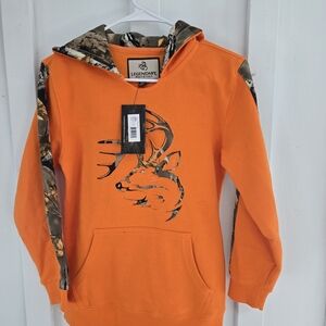 Legendary Whitetails Kids Camo Orange Hoodie - Youth Medium